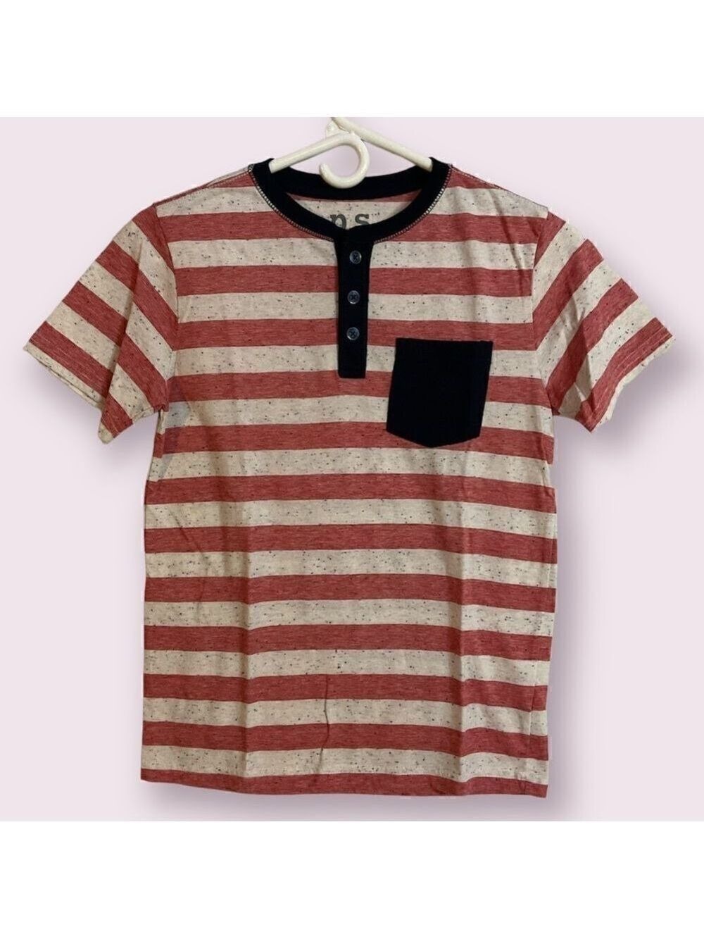 P.S. by Aeropostale Boys Short Sleeve Quarter Button Tee Shirt